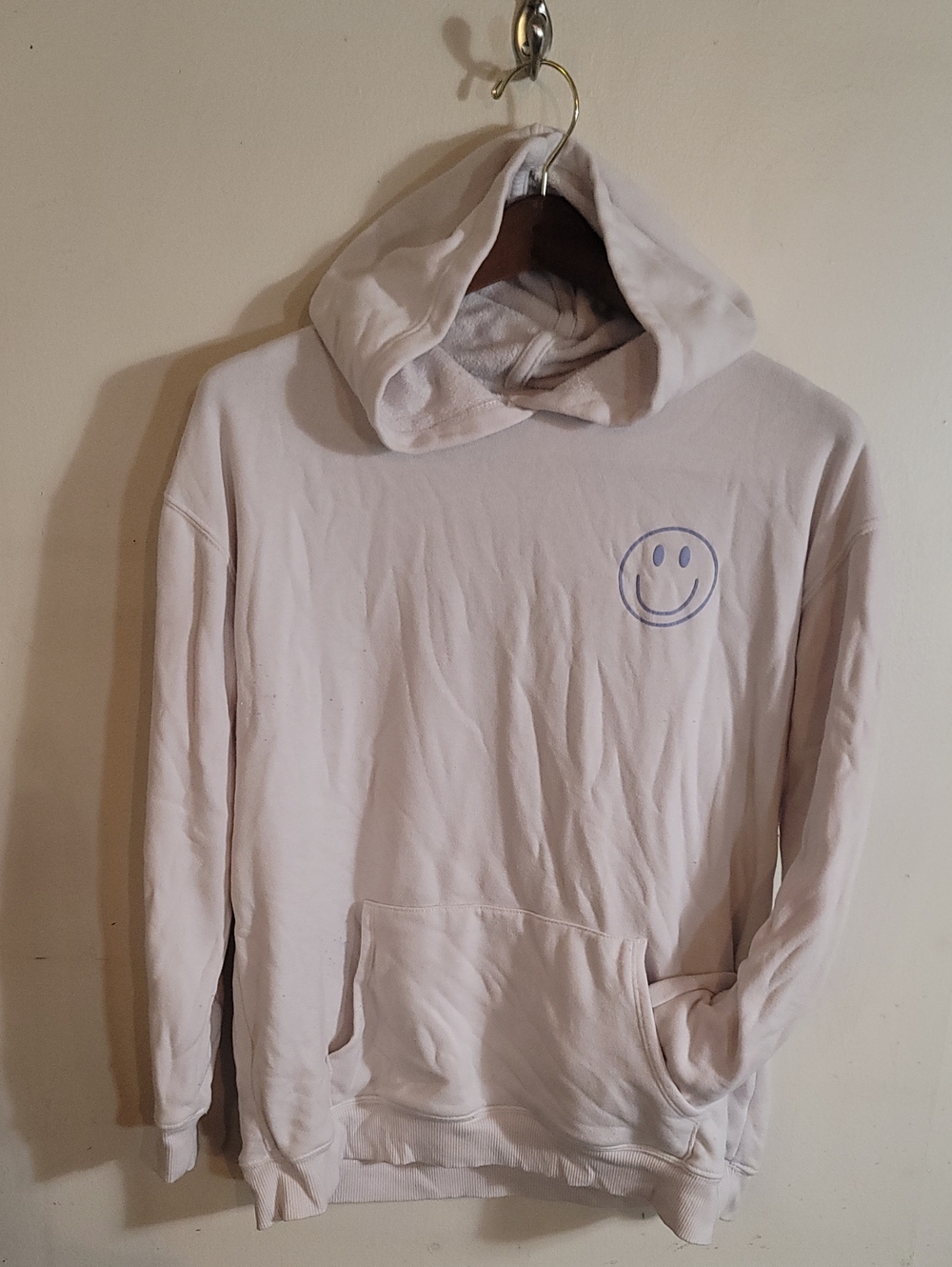art class Light Cream Hoodie with Smiley Graphic